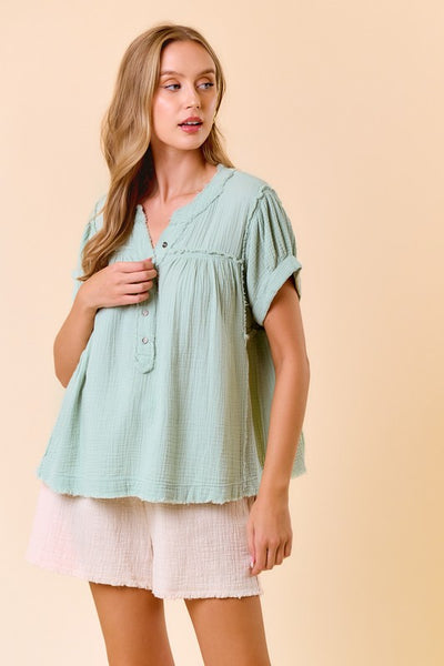 Washed Cotton Top 2 colors