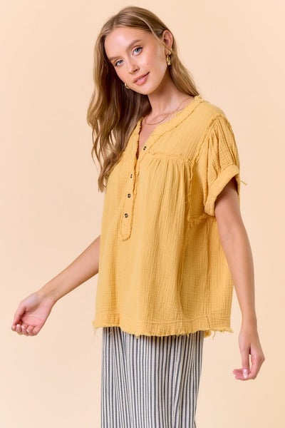 Washed Cotton Top 2 colors