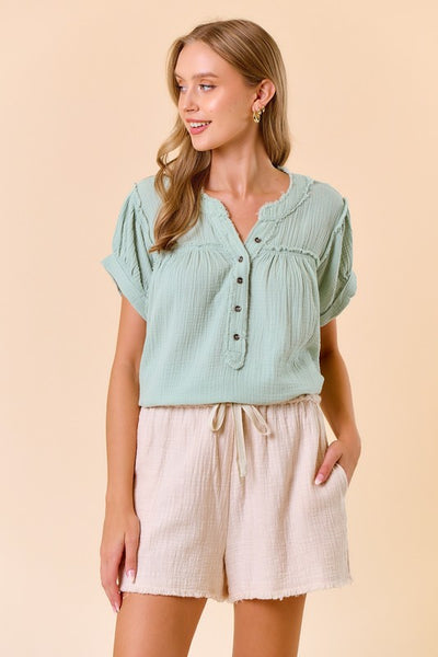 Washed Cotton Top 2 colors