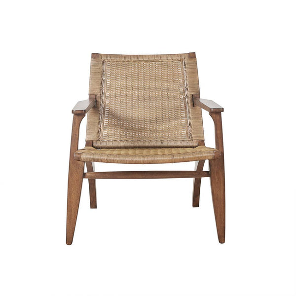 Rustic Farmhouse Ratten Seat Arm Chair, Natural *