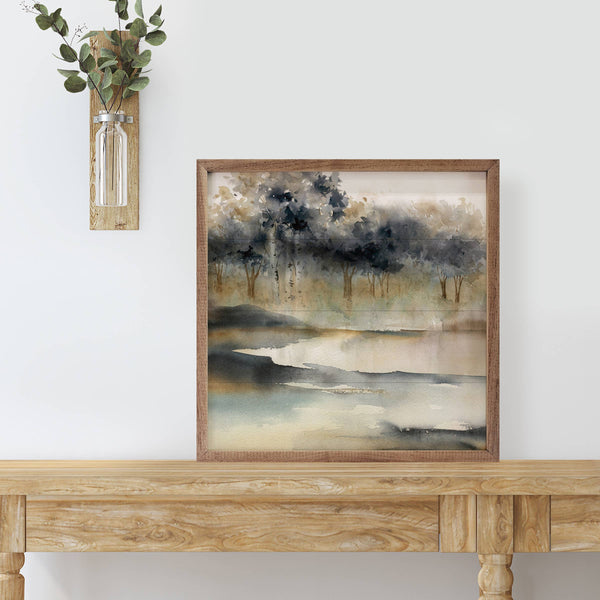 Silent Waters 1 By Carol Robinson: 16 x 16 x 1.5