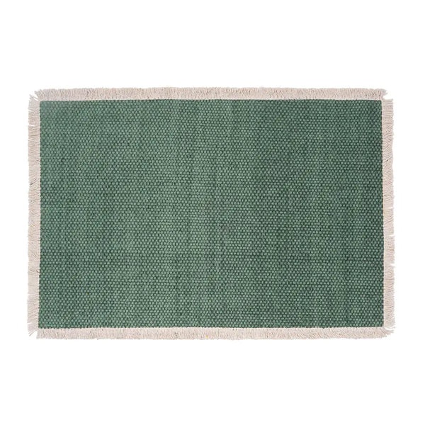 Fringed Solid Placemat: Sea Glass Blue