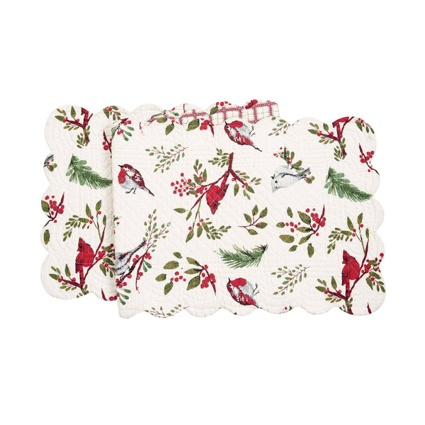Christmas Sprig Birds Table Runner