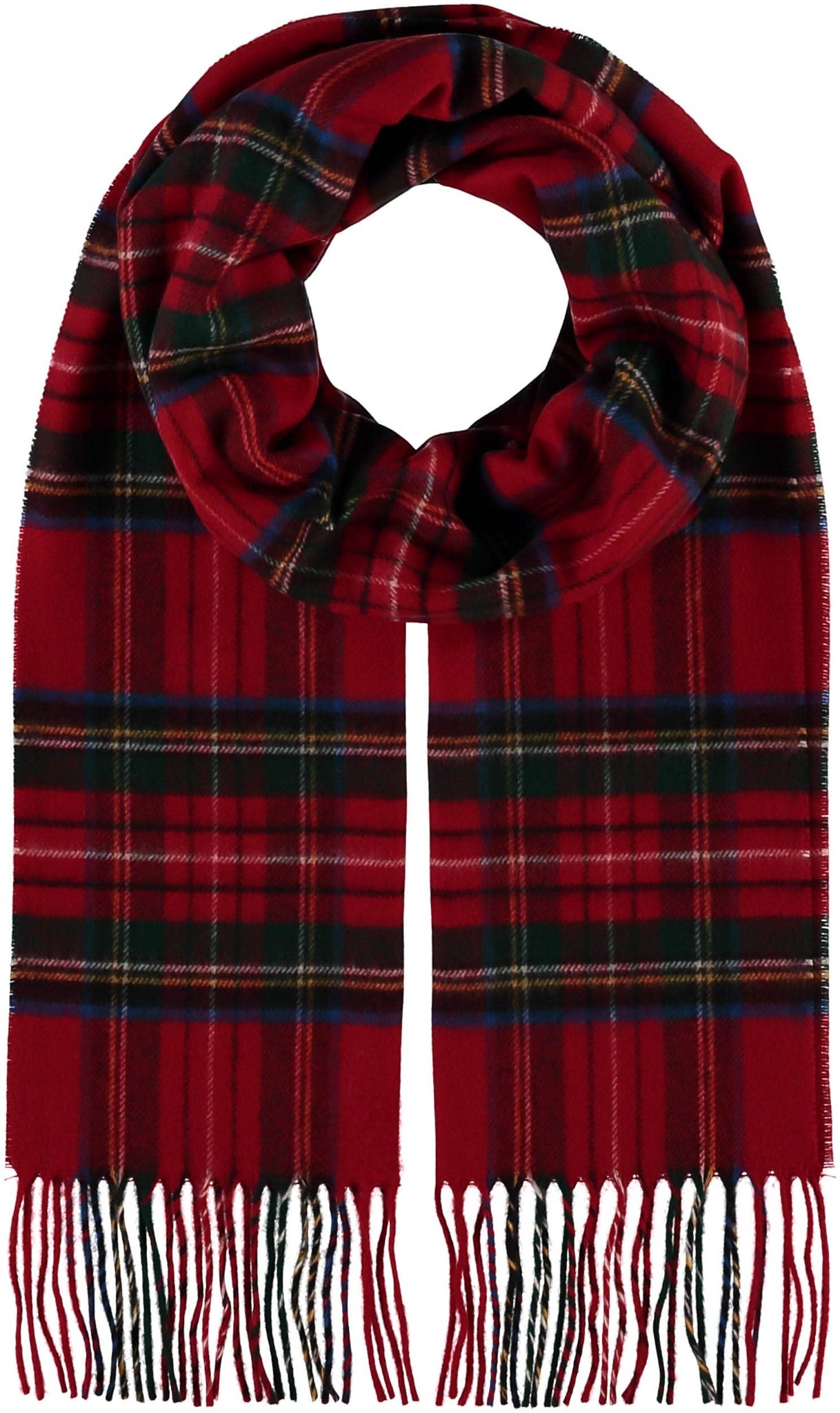 Traditional Tartan Cashmink® Scarf: Red