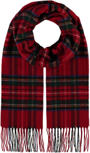 Traditional Tartan Cashmink® Scarf: Red