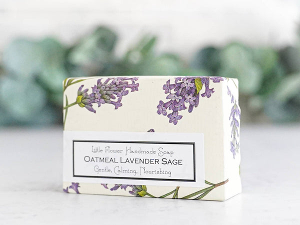 Oatmeal Lavender Sage Handmade Soap: