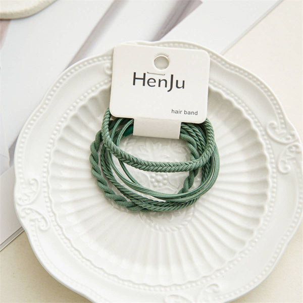 4PCS Braided Elastic Hair Ties Set for Women_CWAHA0334: Beige / (OS) 3