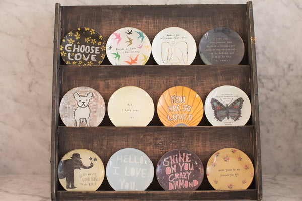 Shine On You Crazy Diamond Mini Round Decoupage Plate - 4"