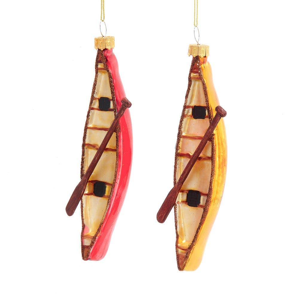*Noble Gems™ Glass Canoe Orns, 2 Asstd