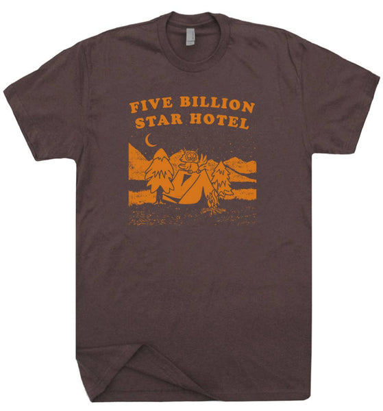 5 Billion Star Hotel Shirt Camping Hiking Wilderness Theme T: XL