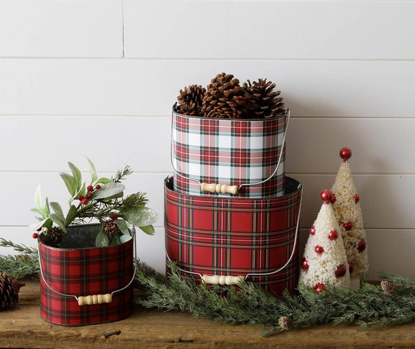 Red Tartan Tin