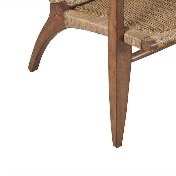 Rustic Farmhouse Ratten Seat Arm Chair, Natural *