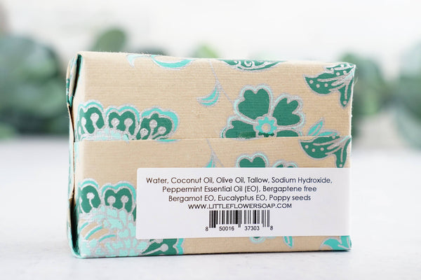 Peppermint Poppy (Eucalyptus) Handmade Soap: 6 oz