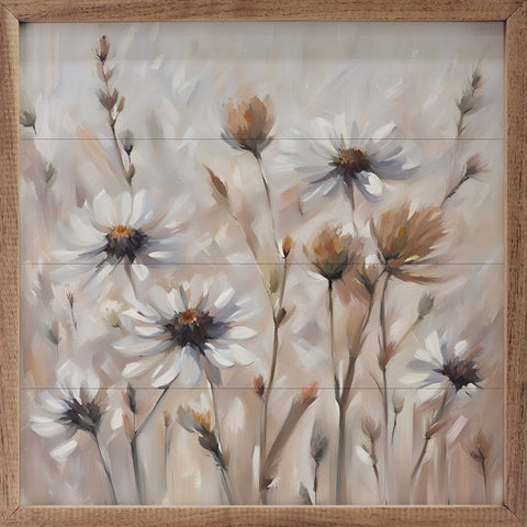 Neutral Daisy Field: 8 x 8 x 1.5