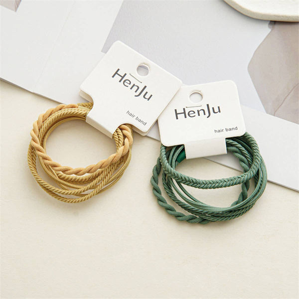 4PCS Braided Elastic Hair Ties Set for Women_CWAHA0334: Beige / (OS) 3