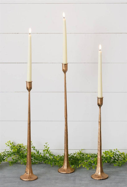 Copper Hand-Forged Metal Candle Holder