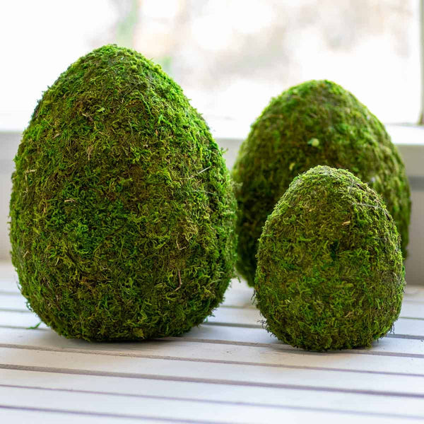Moss Egg Decor Green 10"