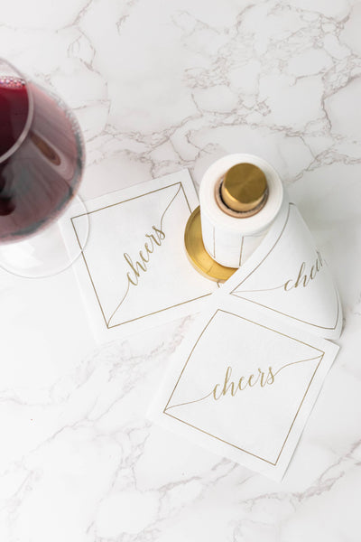 Cocktail Napkin Roll: Gold Salute