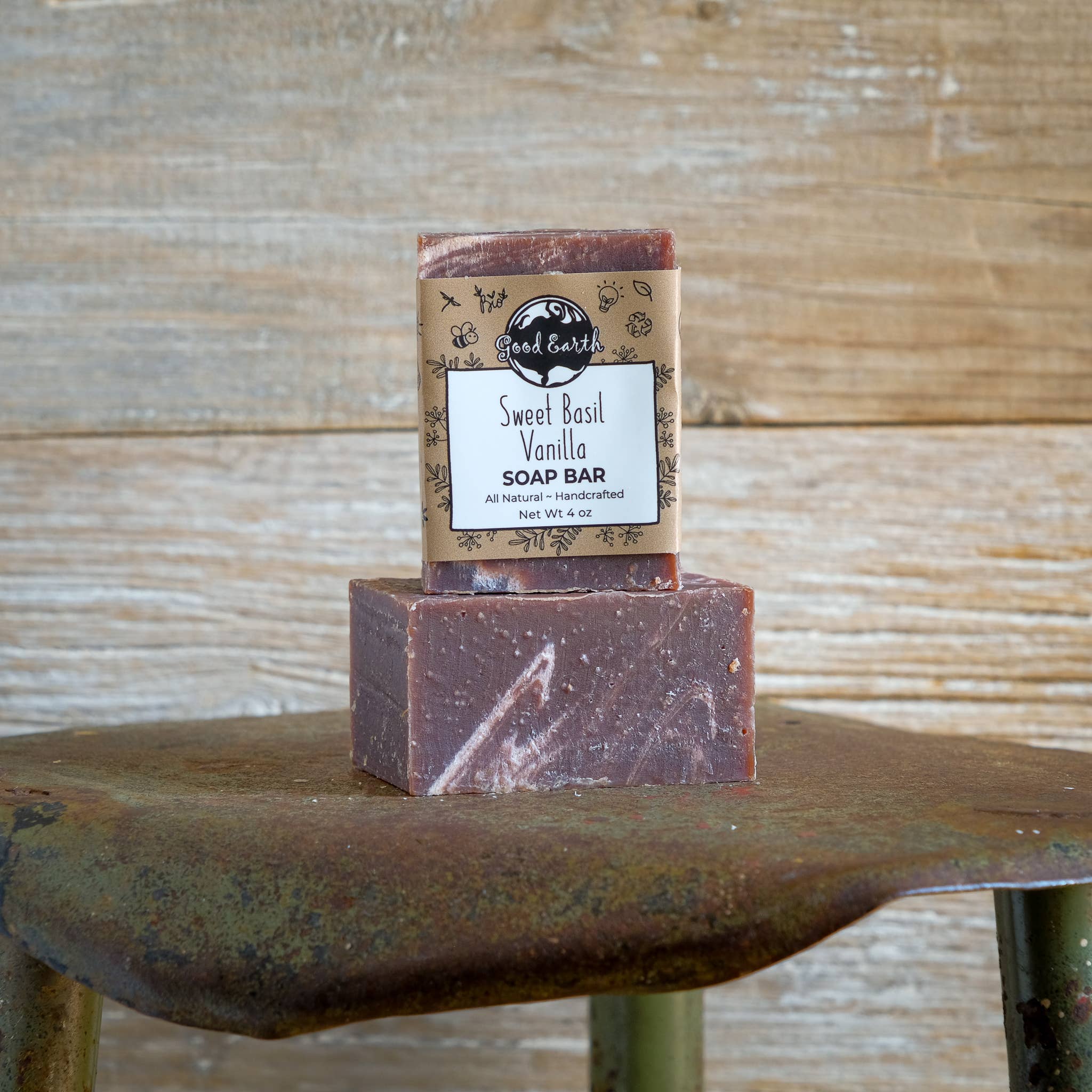 Sweet Basil Vanilla Handmade Soap Bar