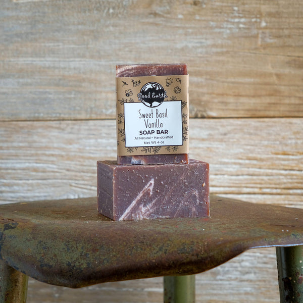 Sweet Basil Vanilla Handmade Soap Bar