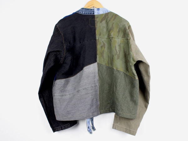 Upcycled Patchwork Denim Jacket: One Size