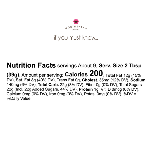 Sea salt caramel sauce 12oz jar