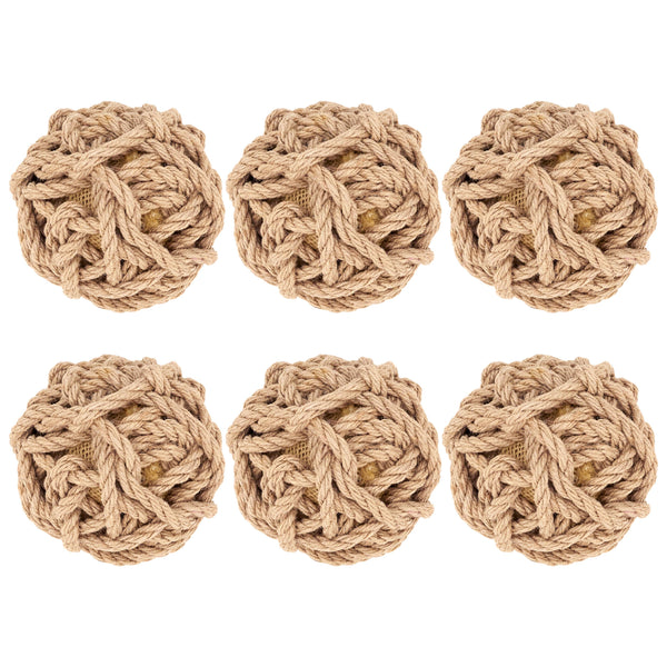 Coastal Chic Jute Rope Ball Décor: Natural / 4"