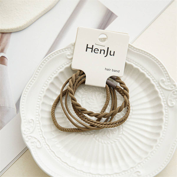 4PCS Braided Elastic Hair Ties Set for Women_CWAHA0334: Beige / (OS) 3