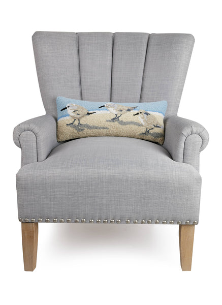 Sandpipers Hook Pillow - Sally Eckman Roberts