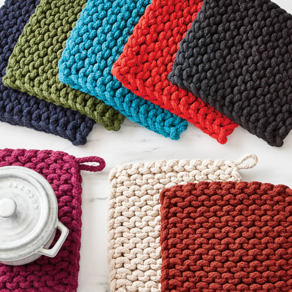 Crochet Trivet Olive Cotton Everyday