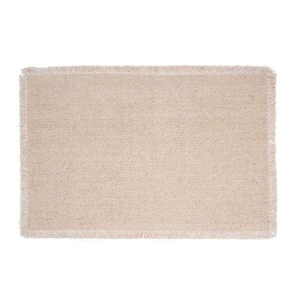 Fringed Solid Placemat: Sea Glass Blue
