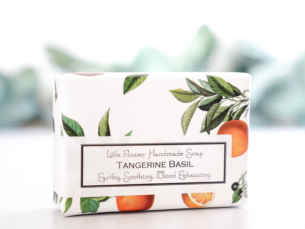 Tangerine Basil Handmade Soap: