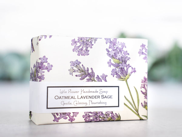 Oatmeal Lavender Sage Handmade Soap: