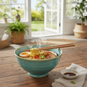Akira Noodle Bowl Aqua Stoneware Everyday