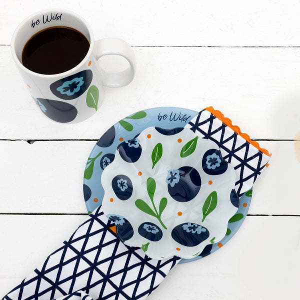 Blueberries - 6" Glass Bowl
