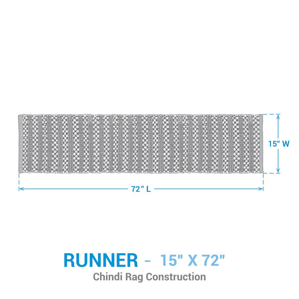 Driftwood Plaid Chindi Runner 72"L