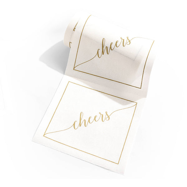 Cocktail Napkin Roll: Gold Salute