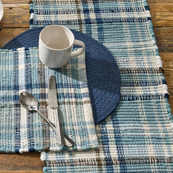 Driftwood Plaid Chindi Runner 72"L