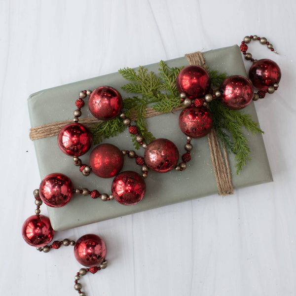 *6' RED BALL GARLAND