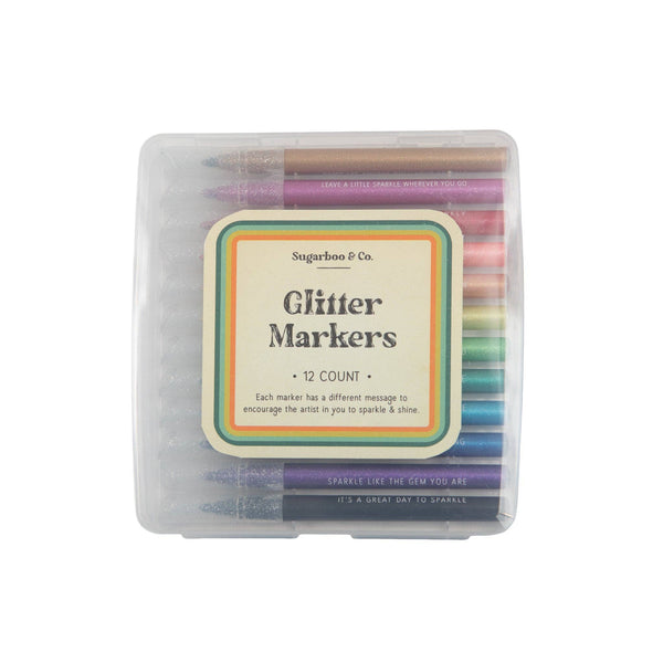 Glitter Markers - 12 count