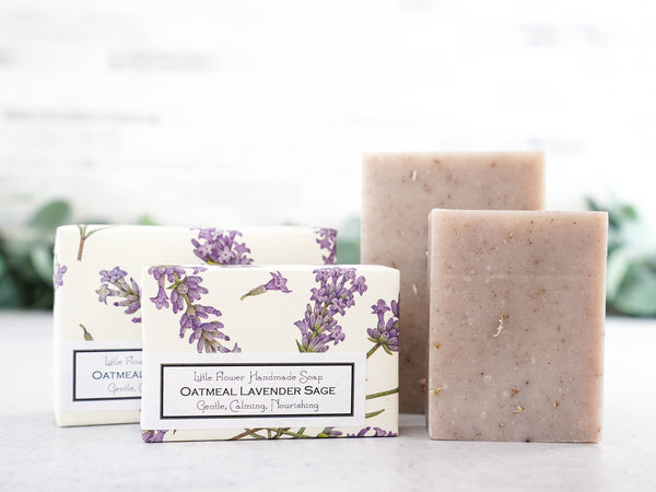 Oatmeal Lavender Sage Handmade Soap: