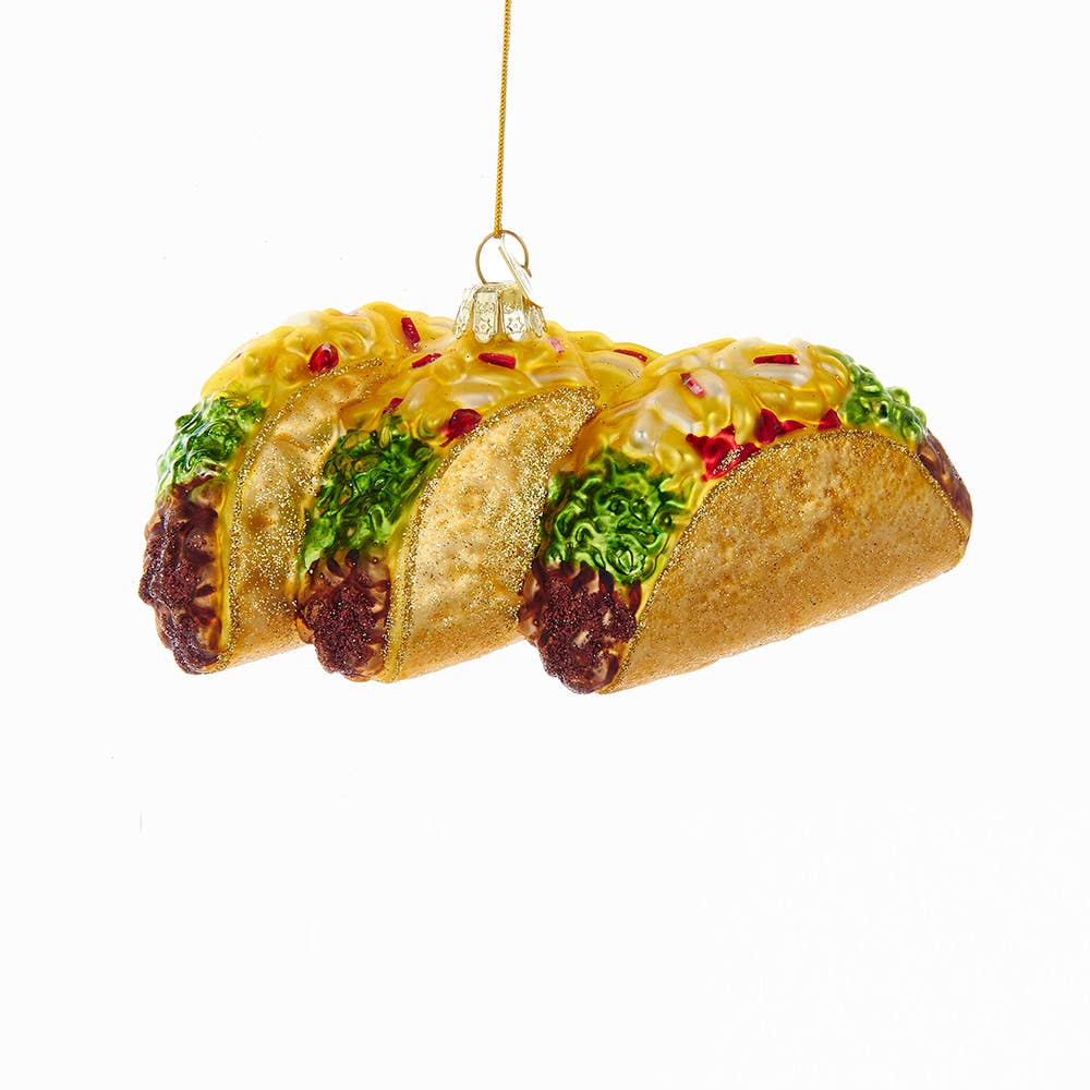 *5.25"NOBLE GEMS GLASS TACOS ORNAMENT