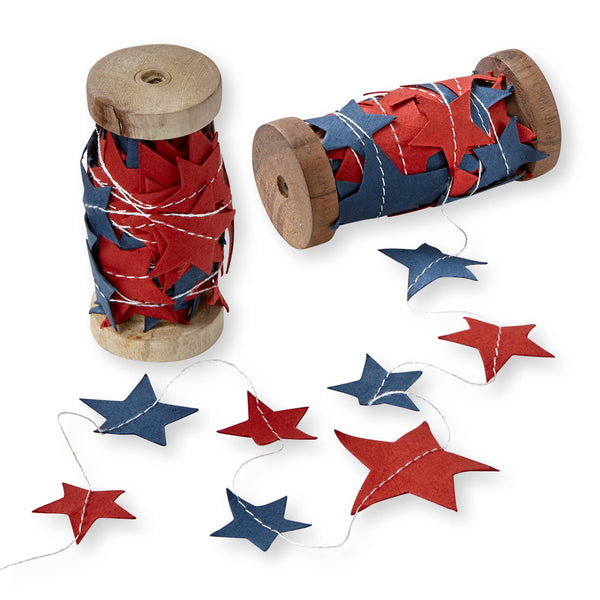 Star Paper Garland On Spool - Multi: Multi / Paper / Patriotic
