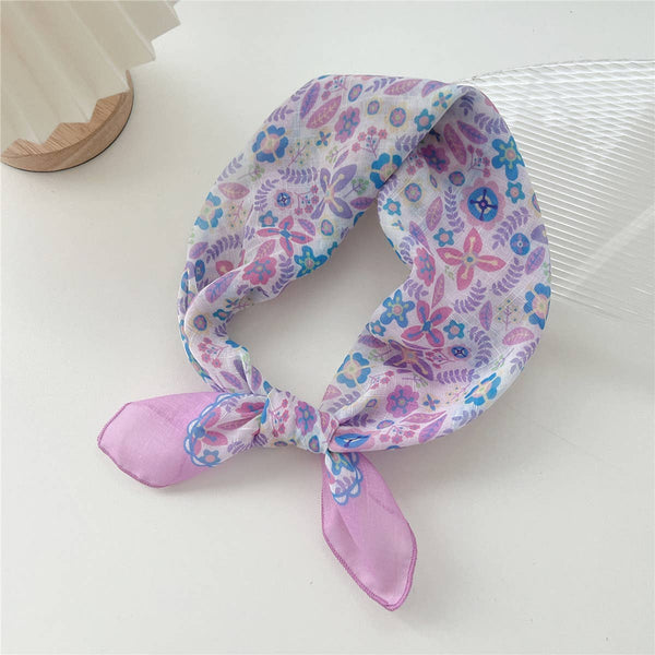 Cotton Linen Square Scarf - Breathable Neck Wrap_CWMS0673: TYPE1 / (OS) 3