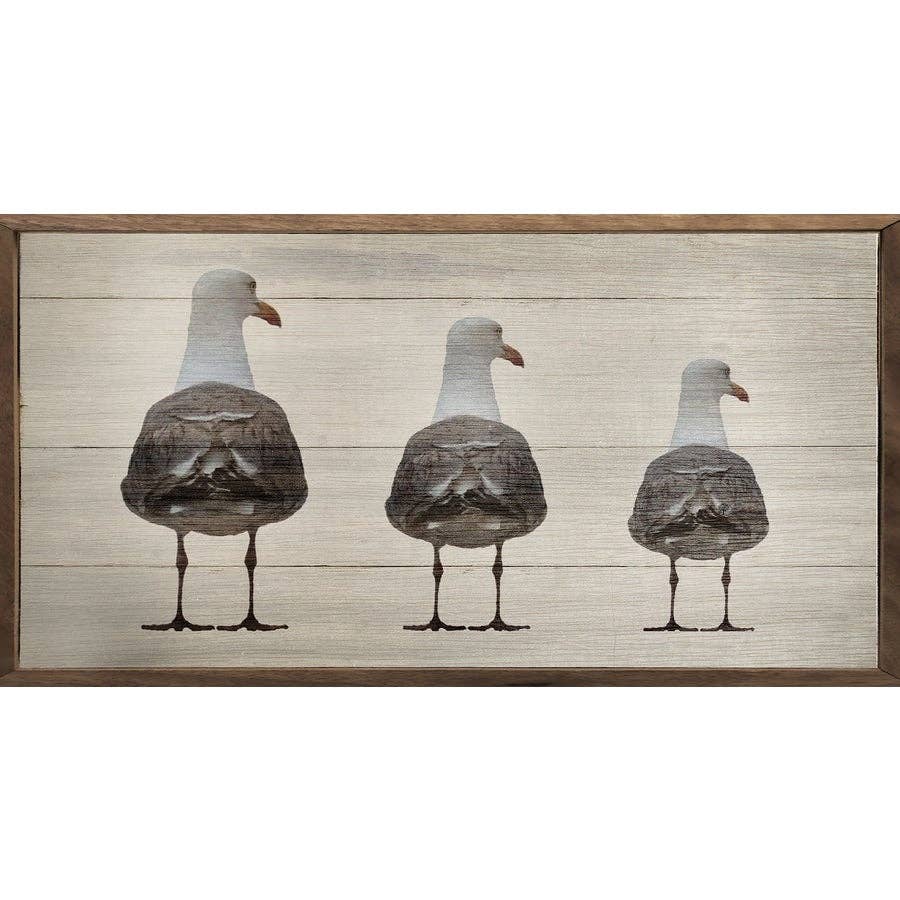 Three Sea Gulls: 16 x 8 x 1.5
