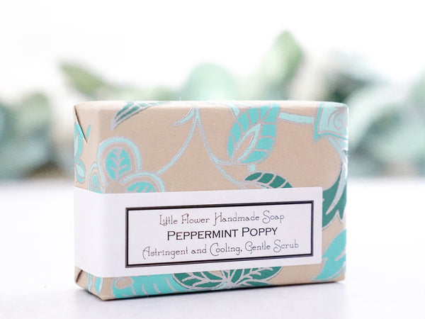 Peppermint Poppy (Eucalyptus) Handmade Soap: 6 oz