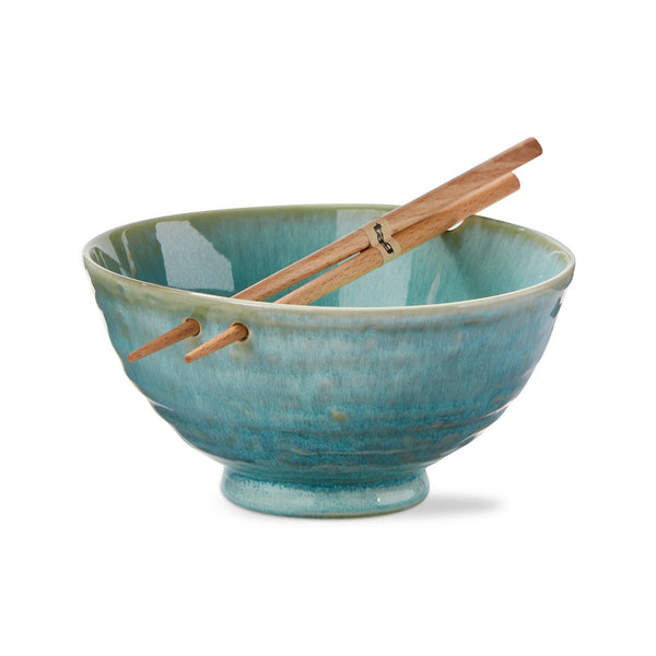Akira Noodle Bowl Aqua Stoneware Everyday