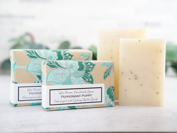 Peppermint Poppy (Eucalyptus) Handmade Soap: 6 oz