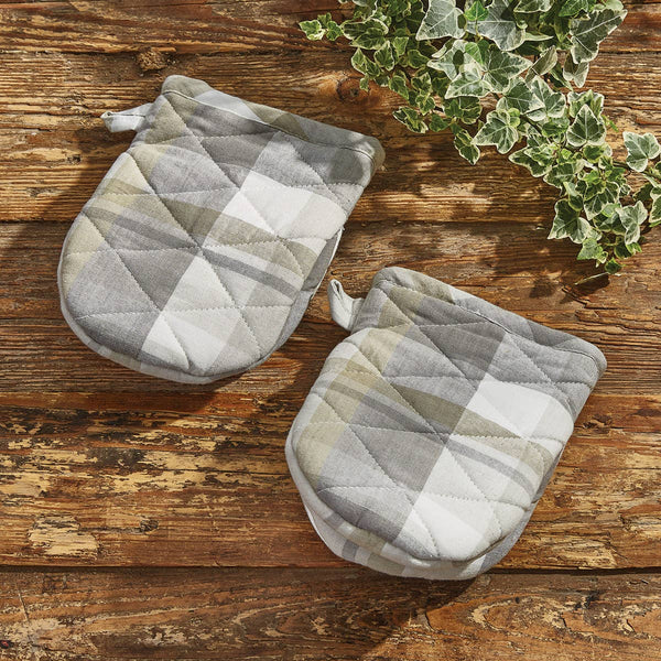 Bennet Plaid Mini Mitt Set / 2