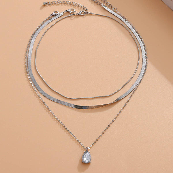 COOL STYLE STACKED TEMPERAMENT SIMPLE NECKLACE_CWAJE2001: GOLD / (OS) 3
